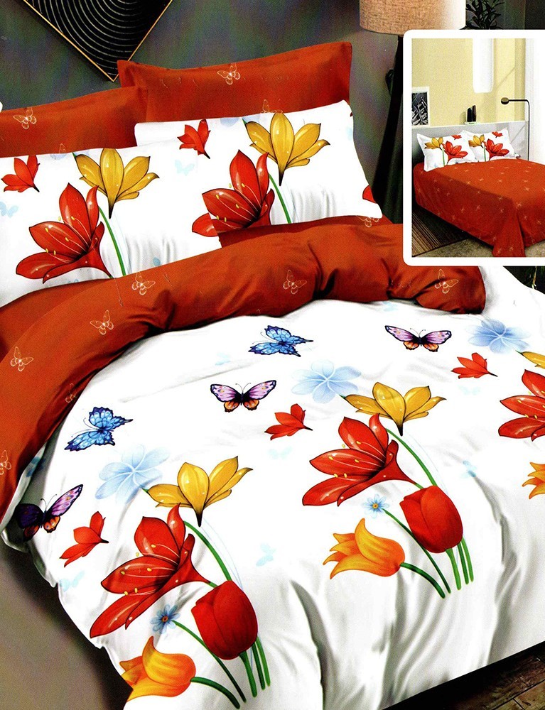 Lenjerie de pat Finet 6 piese, Model cu Fluturi