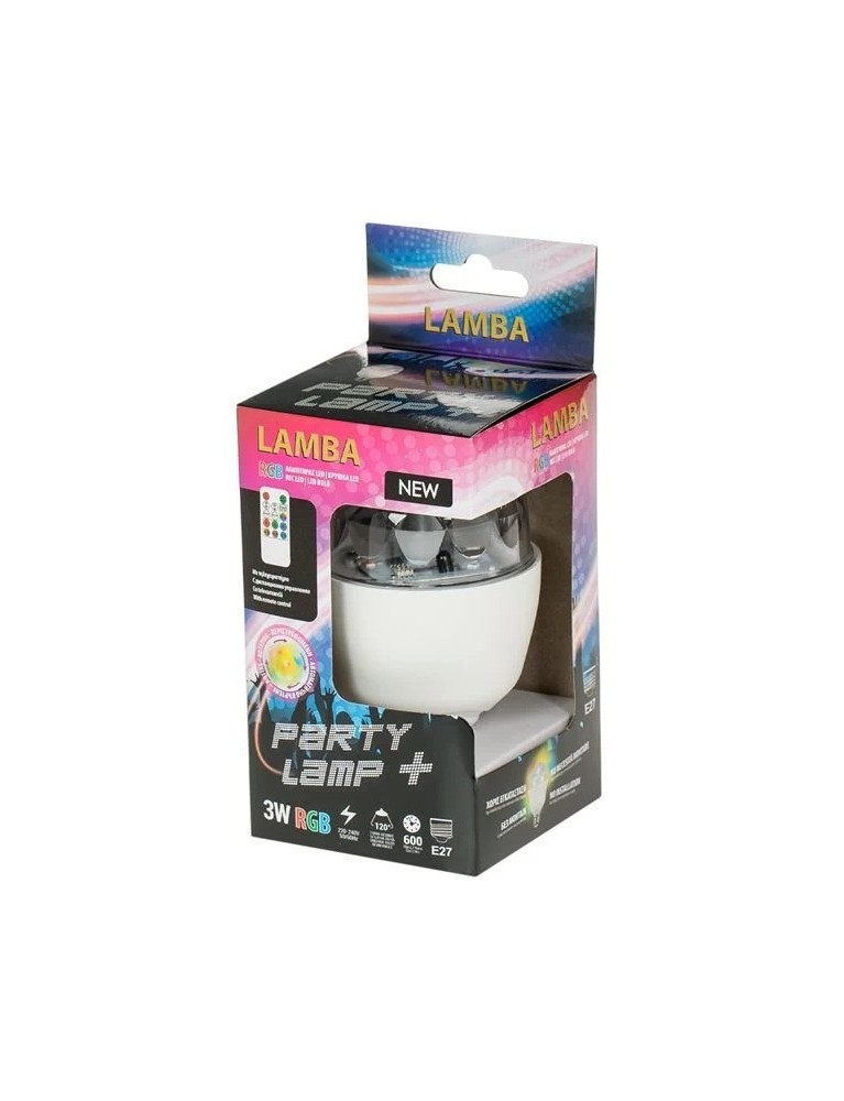 Bec de Petrecere cu Telecomanta & LED Multicolor 3W