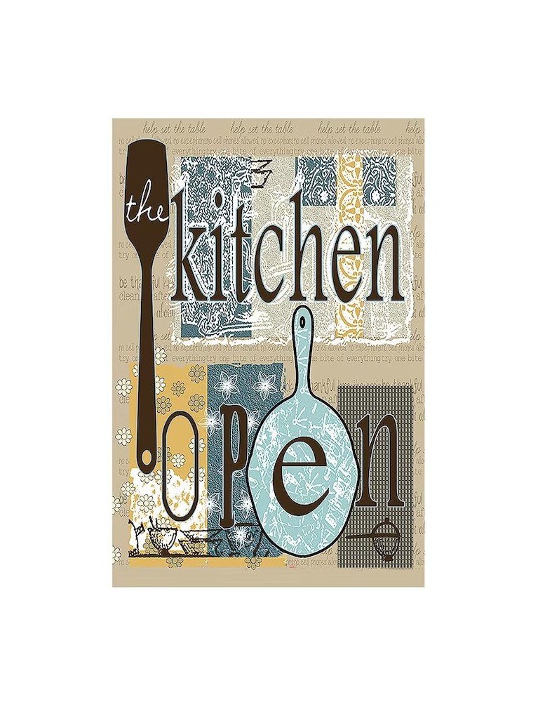 Covor Bucatarie cu print digital 3D, 80X150cm, model Kitchen Open
