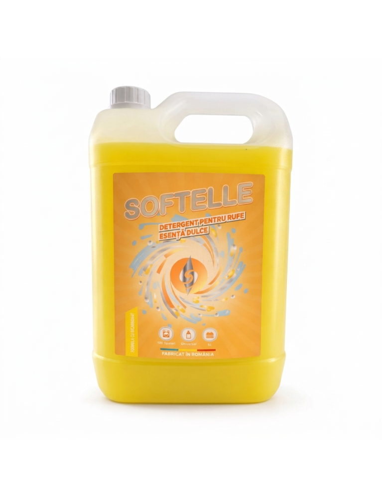 Detergent lichid pentru rufe Softelle 100 spalari , 5 l Detergent Esenta Dulce
